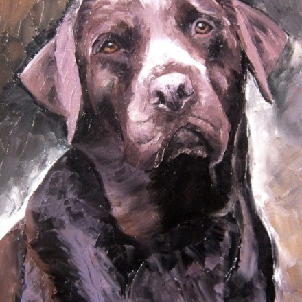 URFEE . Labrador chocolat (peinture)