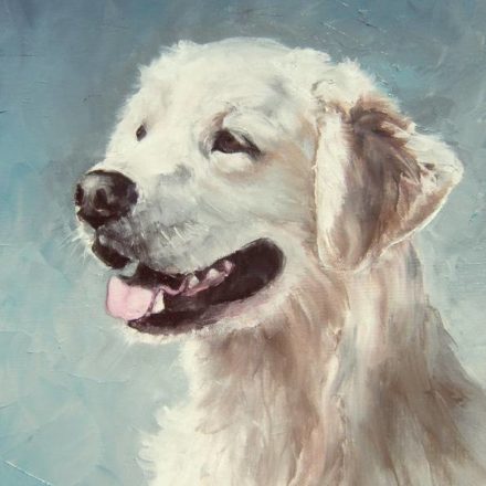 POPPY . golden retriever (peinture)