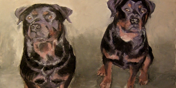 LES ROTTWEILERS . huile couteau