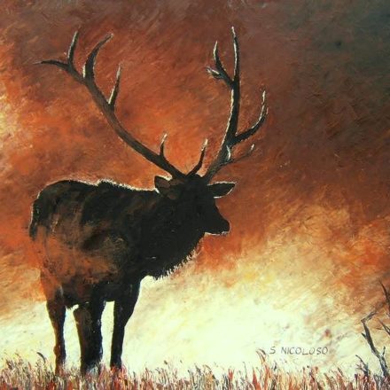 CERF dans la brume (peinture)