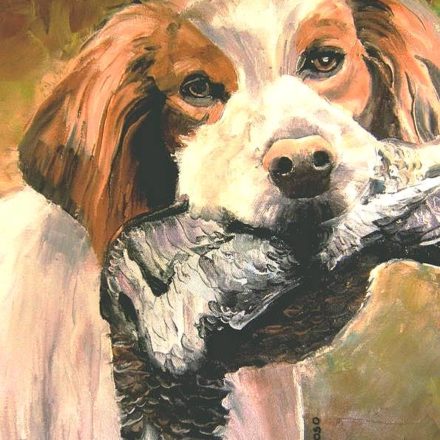 EPAGNEUL A LA BECASSE (peinture)
