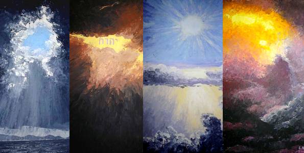 A CIEL OUVERT . huile couteau