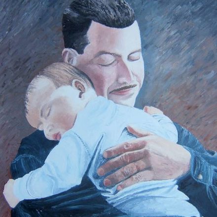 BONHEUR D'UN PERE (peinture)