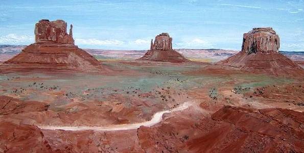 MONUMENT VALLEY . huile couteau