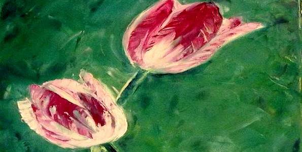 TULIPES . huile couteau